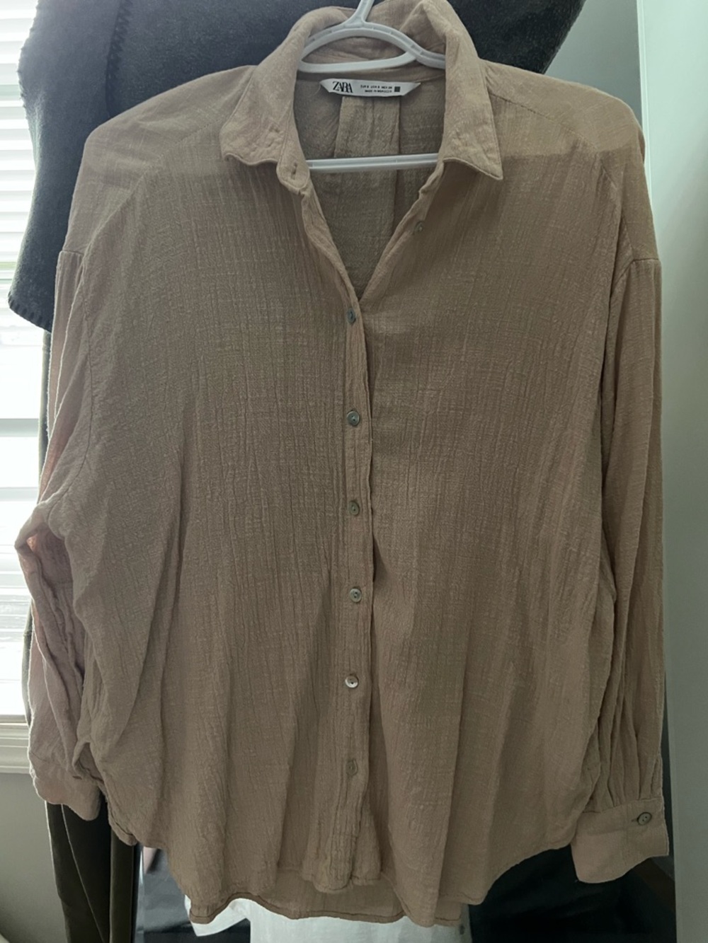 4x Zara Button Down Shirts Blouses Size S